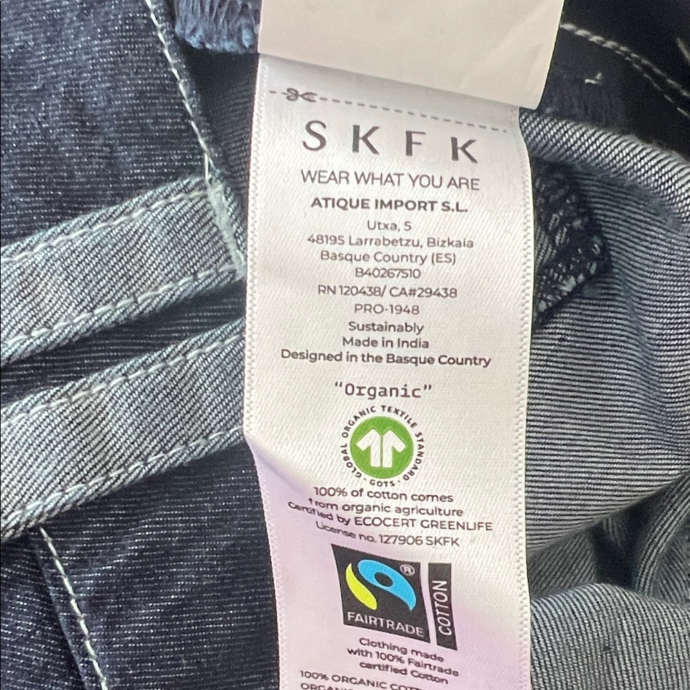 NWT SKFK Aralar GOTS Raw Denim Lightweight Blue High Waist Pants EU 38 | US 6 - Picture 13 of 14